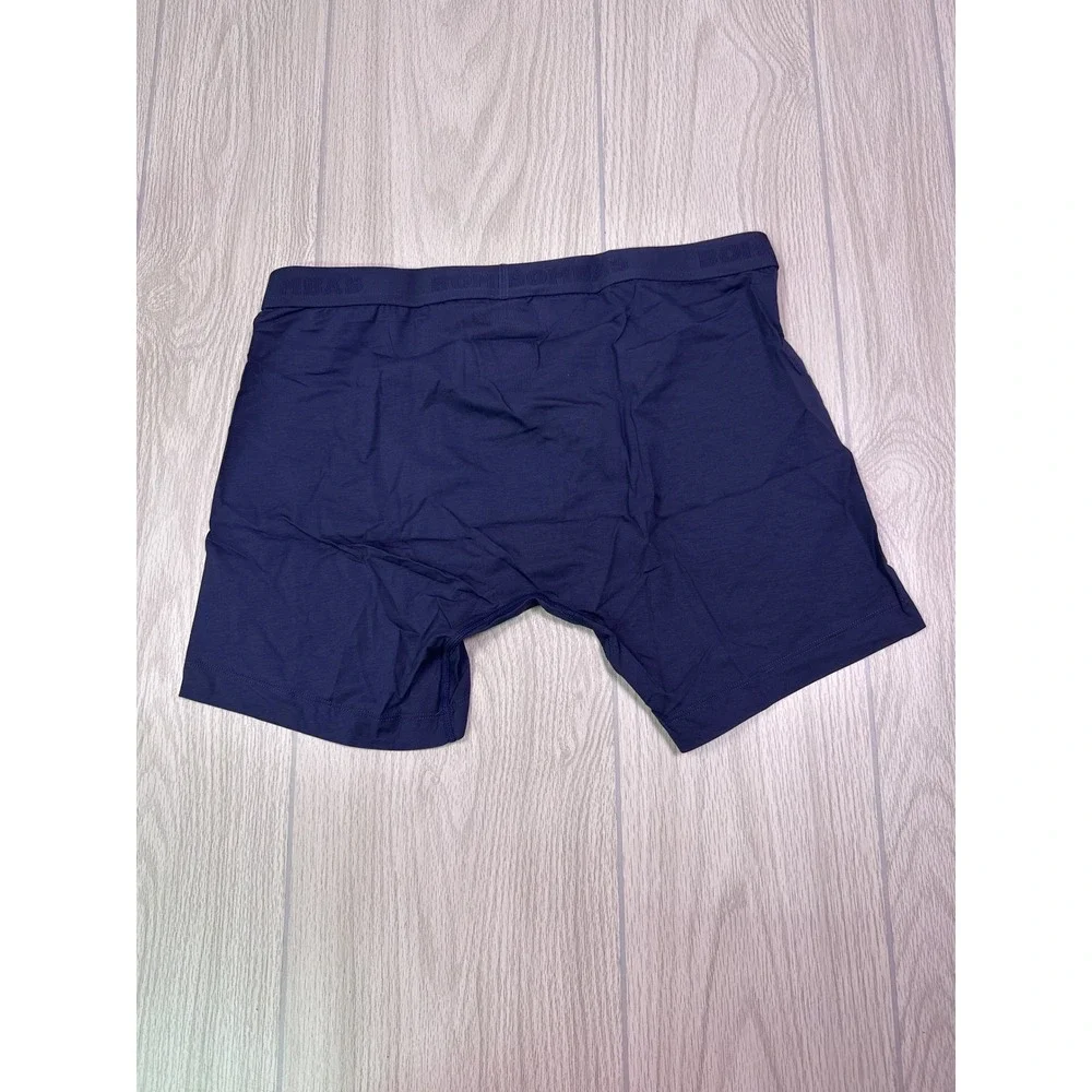 Bombas Mens Cotton Modal Blend Boxer Brief Midnight Navy Blue Size L 8470 NEW